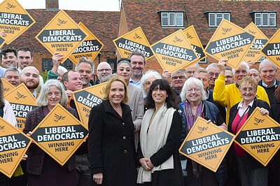 West Midlands Liberal Democrats celebrating